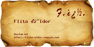 Flits Áldor névjegykártya